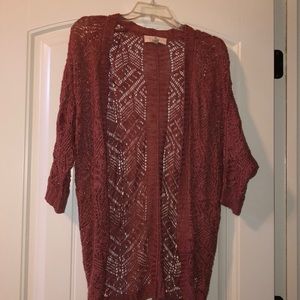 Pink Crochet Cardigan